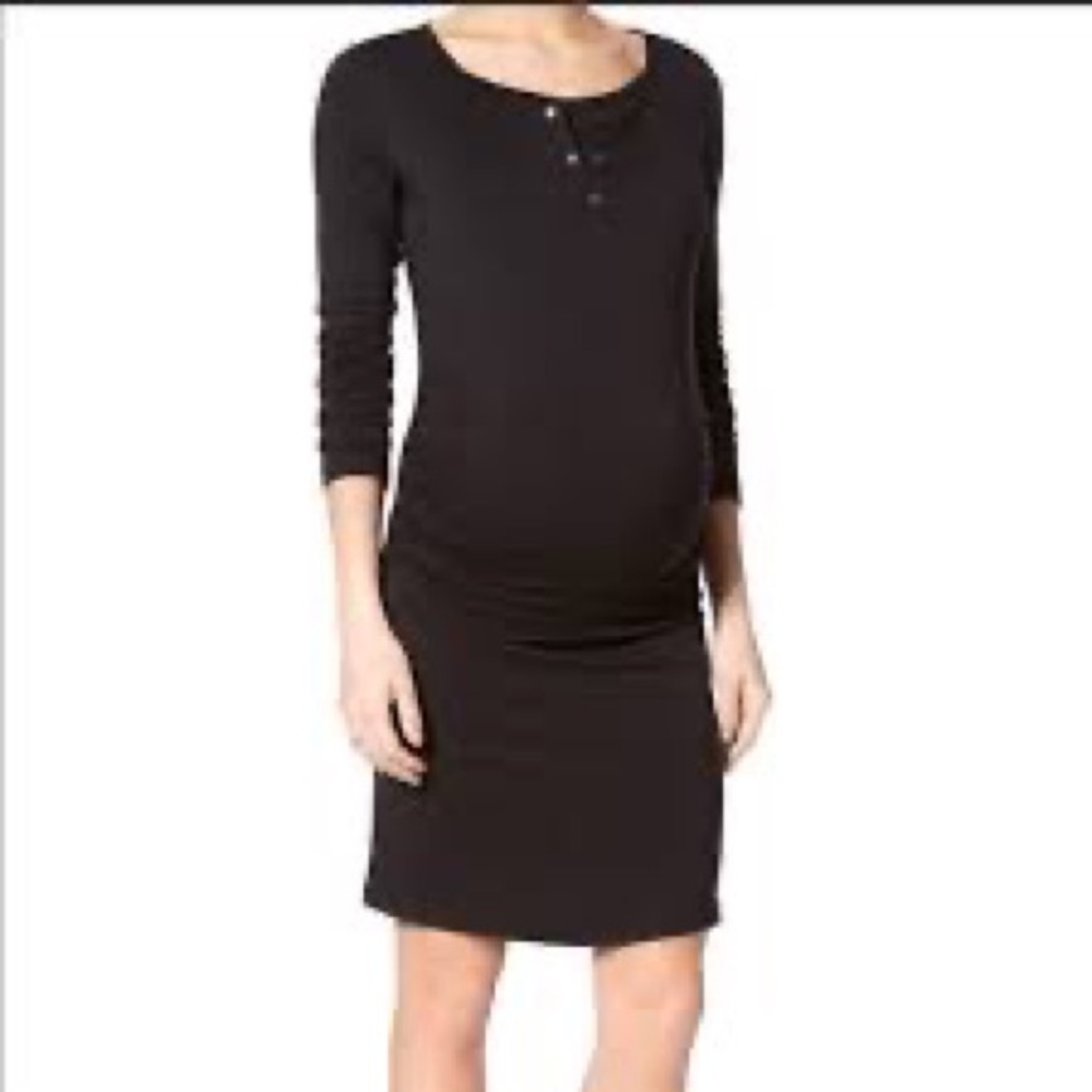 LAB40 Wendy Maternity Nursing Dress (black, large)